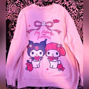 Sanrio Pink My Melody and Kuromi Sweatshirt